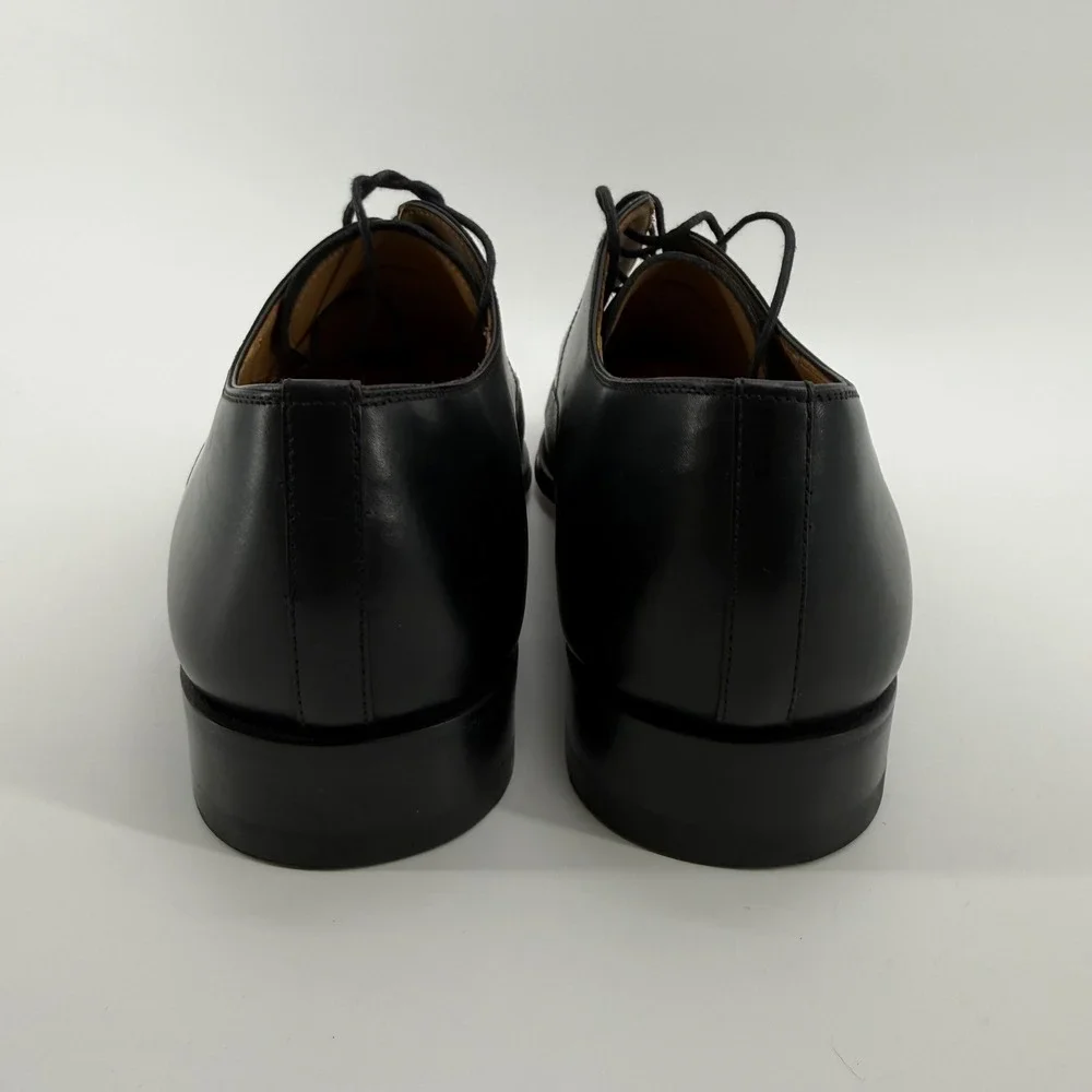 Magnanni Daniel Cap Toe Derby Black Leather Dress Shoes 13316 Mens 10.5 M Spain